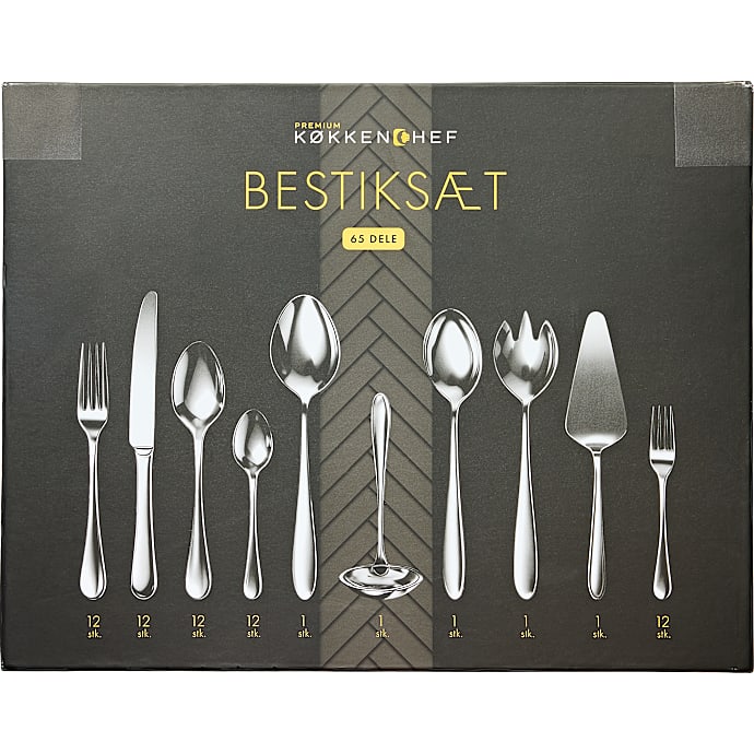 Køkkenchef Bestiksæt 65 dele Rustfrit Stål
