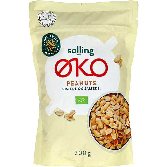 Ristede peanuts m. salt øko