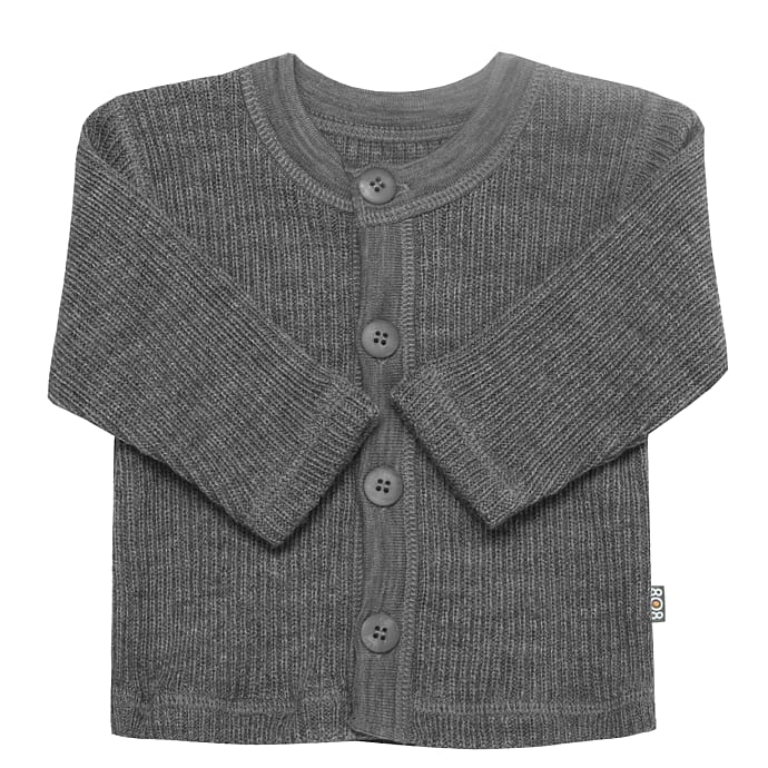 808 baby uld cardigan str. 80 - grå