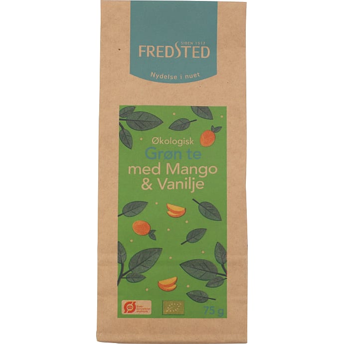 Fredsted Grøn Te Mango/Vaniljesmag Øko 75 g