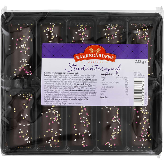 Bakkegårdens Lækkerier Studenterbrød 200 g