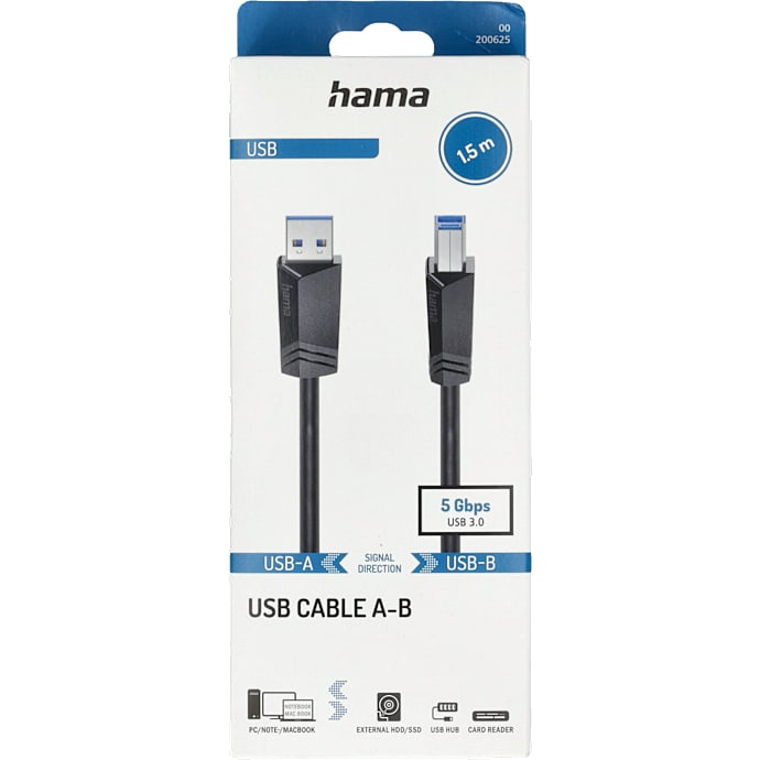HAMA USB 3.0 Kabel 5Gbit/s 1,5 m