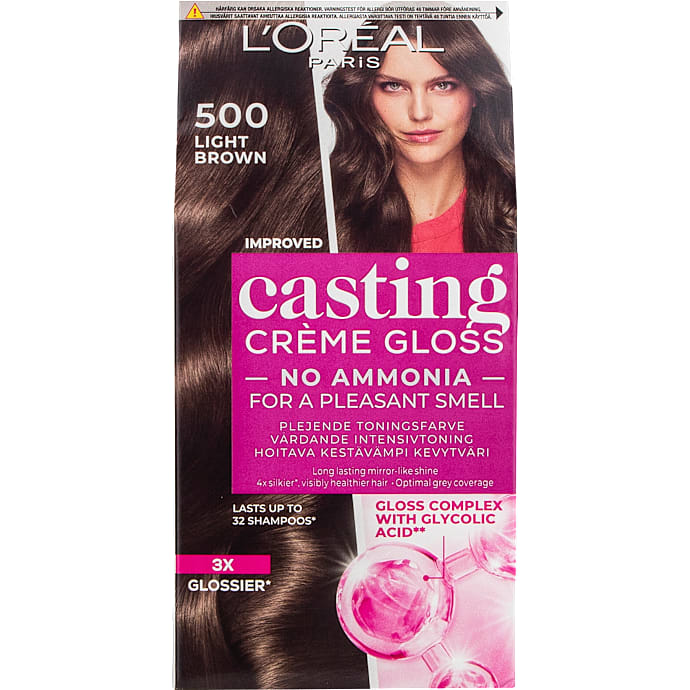 Gloss Complex toningsfarve  500 Light Brown m. glykolsyre u. ammoniak