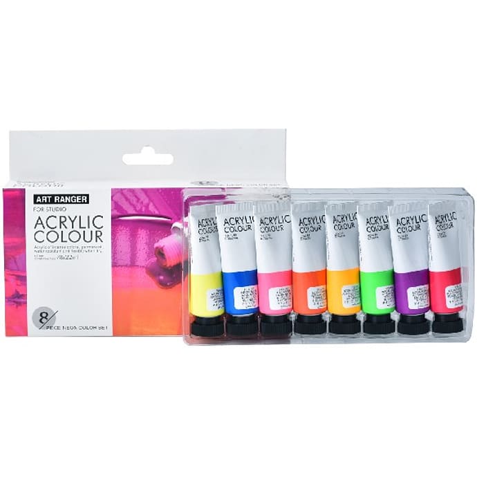 Art Ranger Acryl akrylmalingsæt neon farver