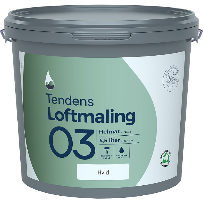 Tendens loftmaling helmat 3 - hvid
