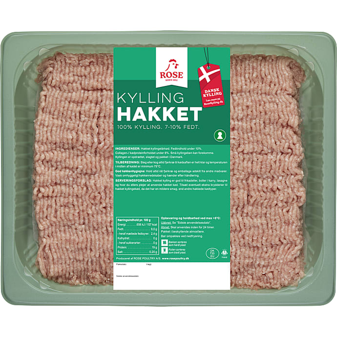 Rose Hakket kyllingekød 7-10% fedt