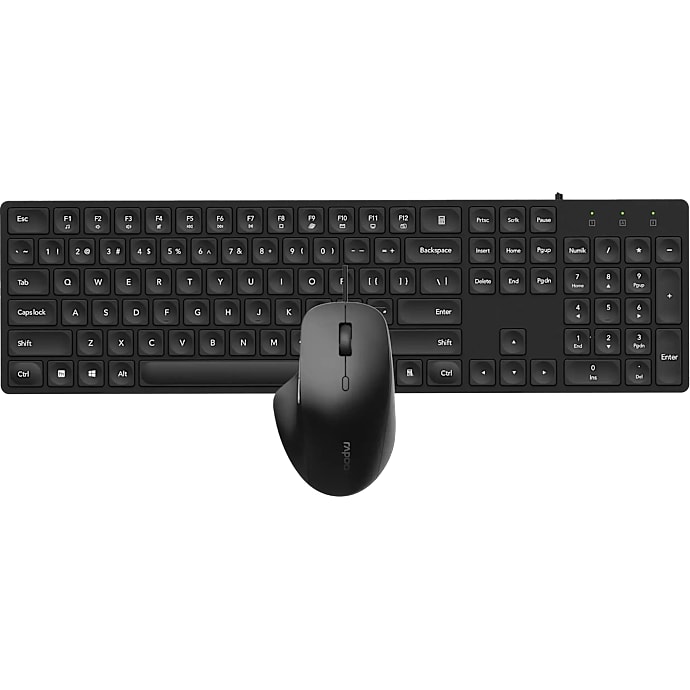 Rapoo NX8020 trådløst keyboard og mus sort