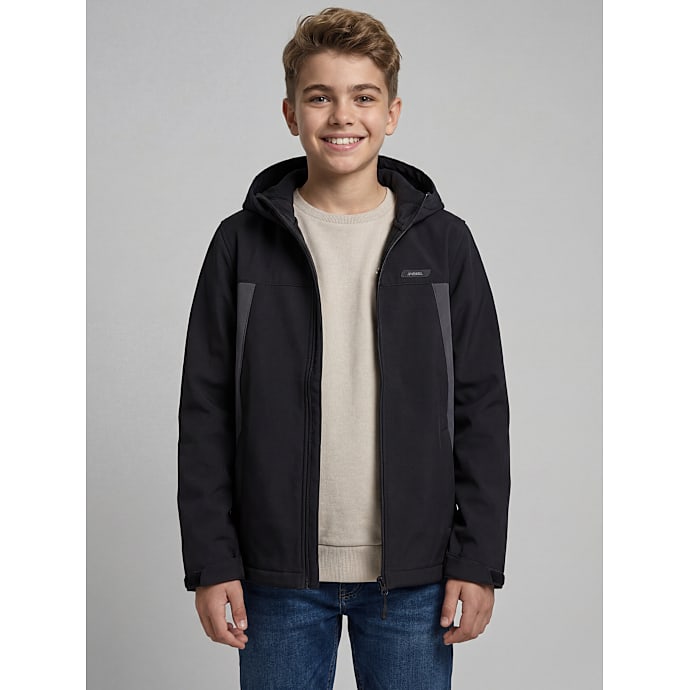 JJREBEL teen softshell jakke str. 164 - sort – produktbillede