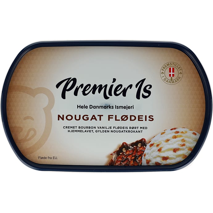 Flødeis m. nougat