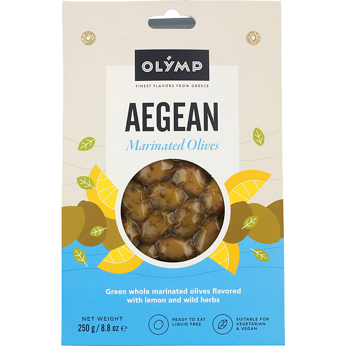 Olymp grønne oliven med sten