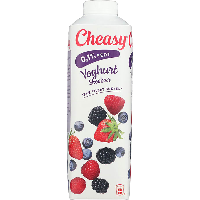 Yoghurt m. skovbær 0,1% fedt u. tilsat sukker