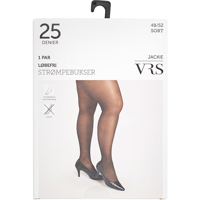 VRS strømpebukser str. 48/52 - sort