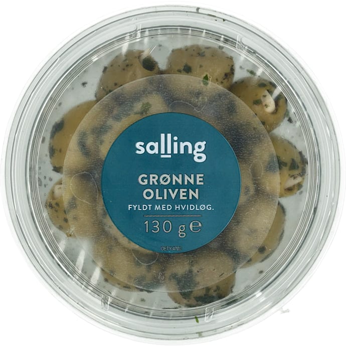 Salling Grønne oliven med hvidløg