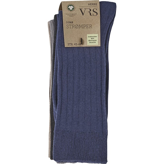 VRS Herre Strømper 5-pak str. 43/46