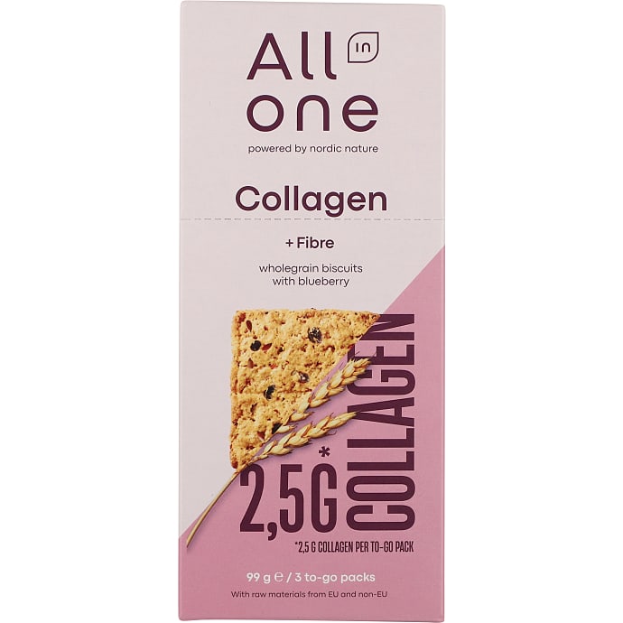 Aio Kiks Fuldkornskiks m. blåbær & kollagen 99 g