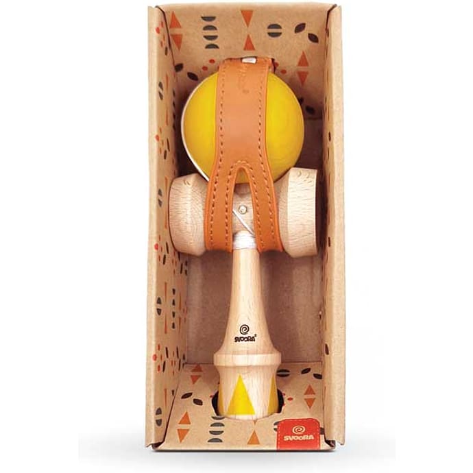 Kendama trælegetøj - gul – produktbillede