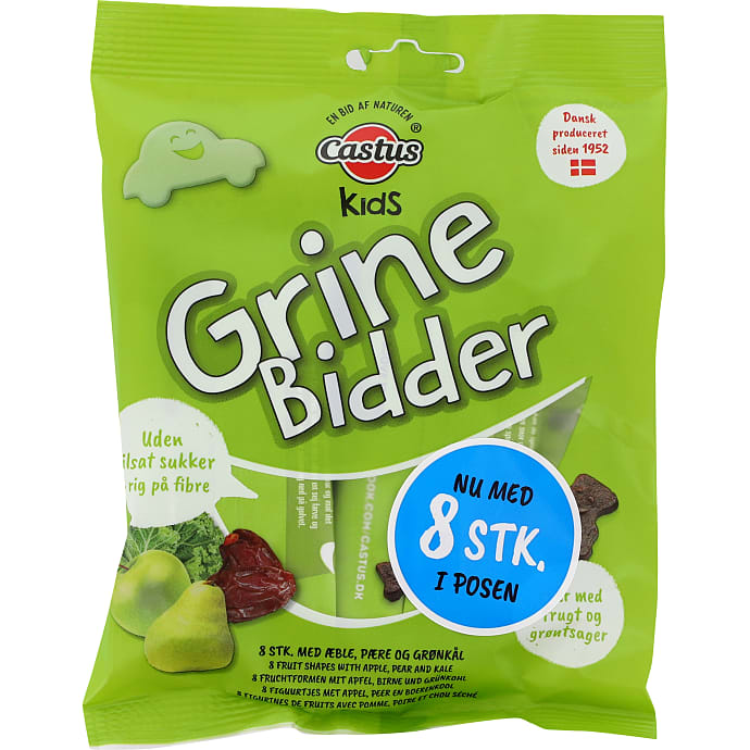 Frugtsnacks m. æble, pære og grønkål – produktbillede