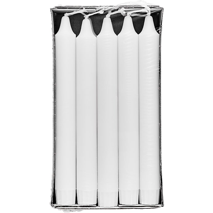 Salling Kronelys 2,2x20 cm 10-pak Hvid