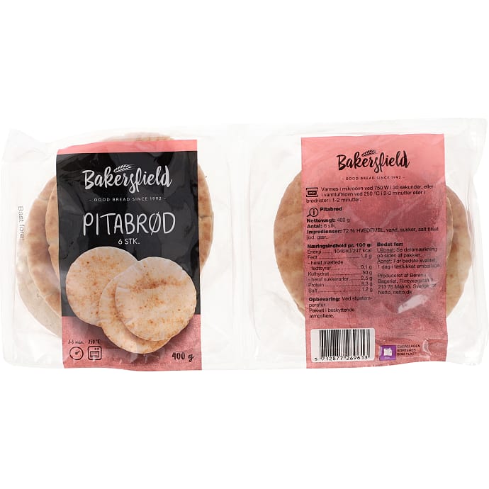 Bakersfield Pitabrød 400 g