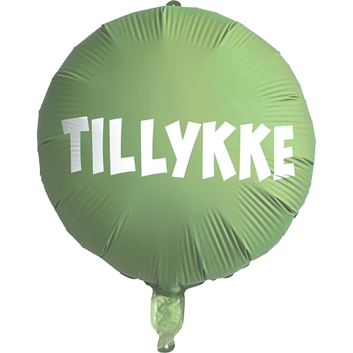 Salling Folieballon Tillykke Ø 35 cm Grøn