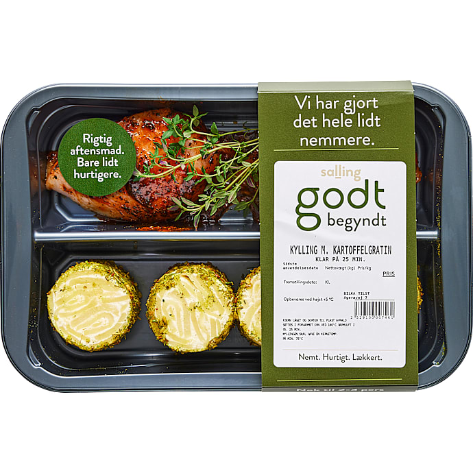 Godt Begyndt Kyllingefilet m. Kartoffelgratin