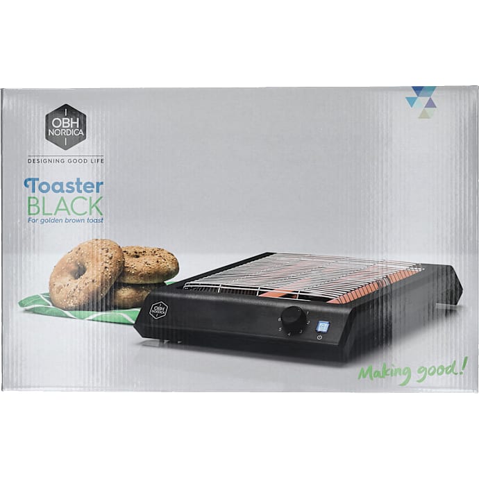 OBH Nordica flad brødrister 2635 - sort