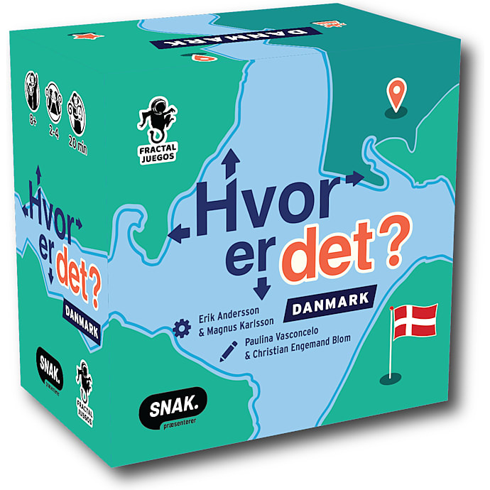 Hvor Er Det? brætspil - Danmark