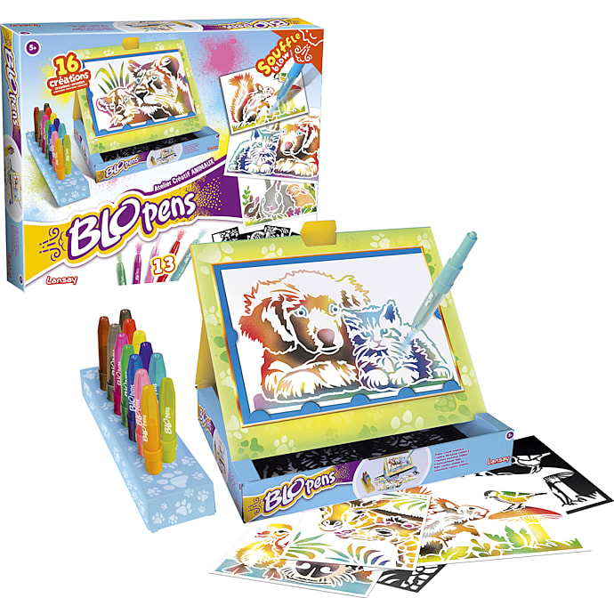 Blopens kreativ workshop med dyremotiver