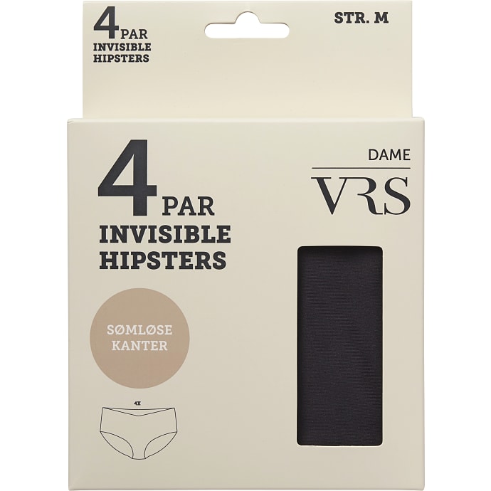 VRS dame 4-pak hipster str. M - sort
