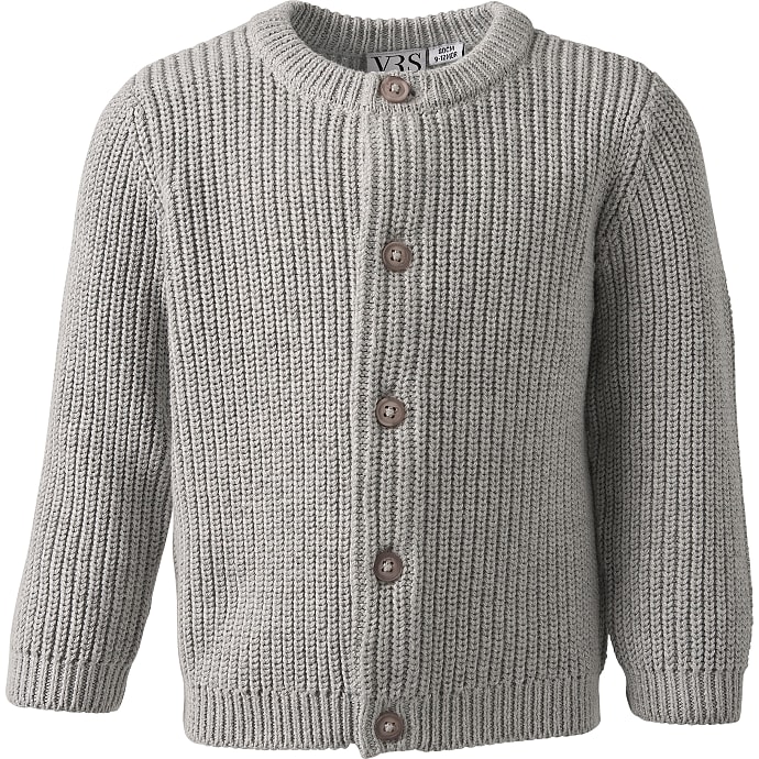 VRS baby strik cardigan str. 80 - grå