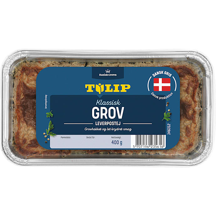 Grovhakket leverpostej