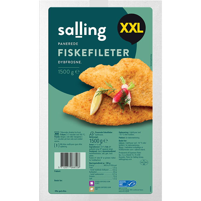 Salling Panerede fiskefileter 1500 g