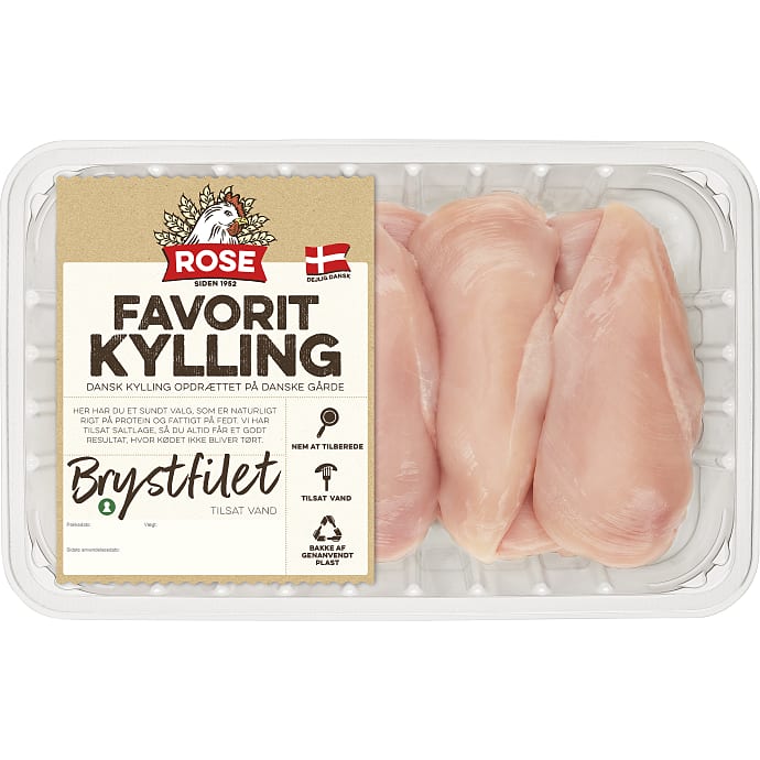 Kyllingebrystfilet med 9% vand