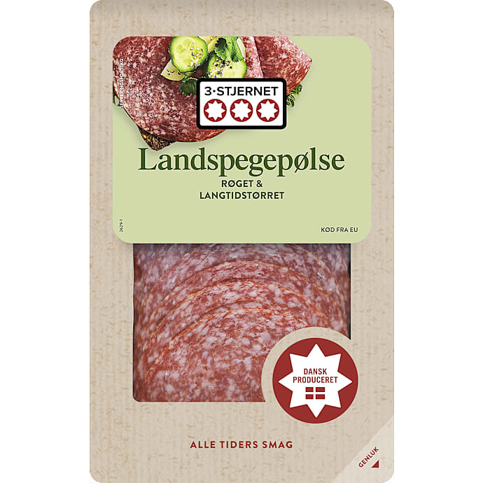 3-Stjernet Landspegepølse i skiver 90 g