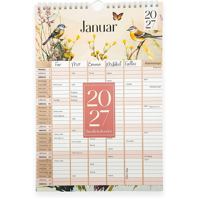Familiekalender 2027 - fugle