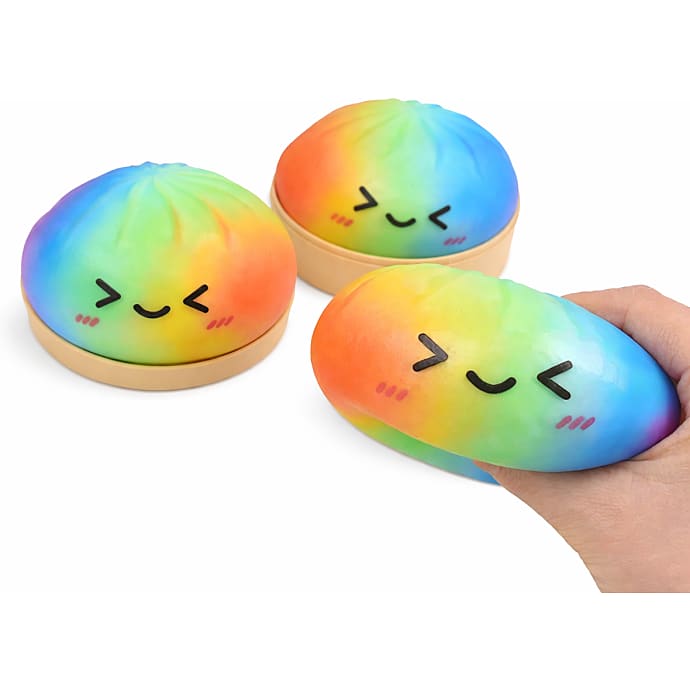 Trend Toys Dumpling Skum Squishy Kawaii Regnbuefarvet