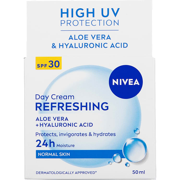 Refreshing dagcreme m. aloe vera og hyaluronsyre m. solfaktor