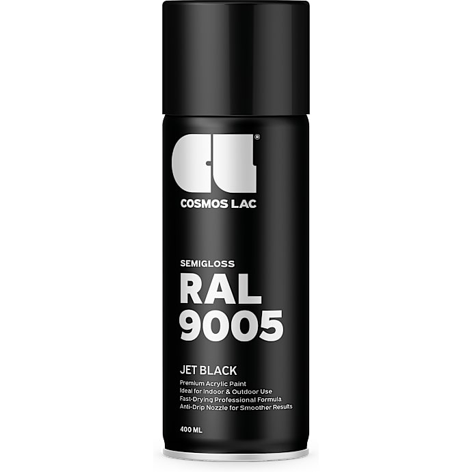 Cosmos spraymaling halvblank 0,4 liter - Black