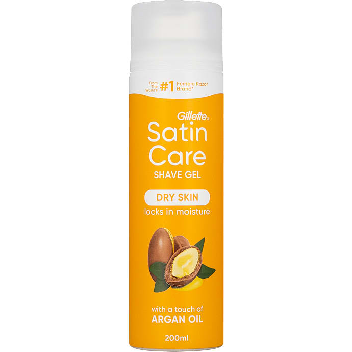 Satin Care Barbergel med arganolie tør hud