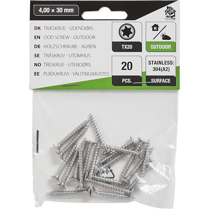 HomeFixer Udendørs Skruer 4x30 mm
