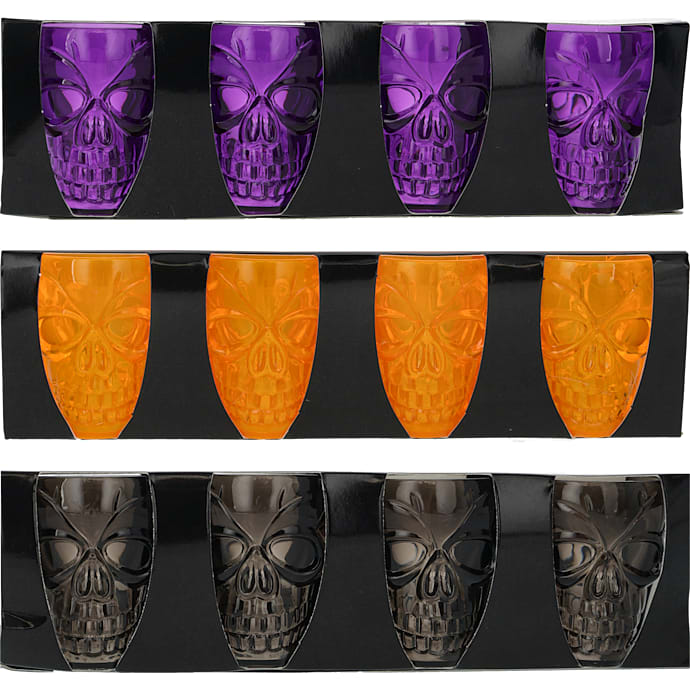 Halloween shotsglas 4-pak - flere varianter - assorteret