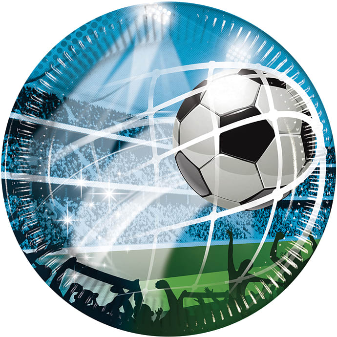 Paptallerkener Ø 23 cm Fodbold