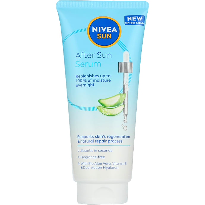 Aftersun serum m. aloe vera, hyaluron og E-vitamin