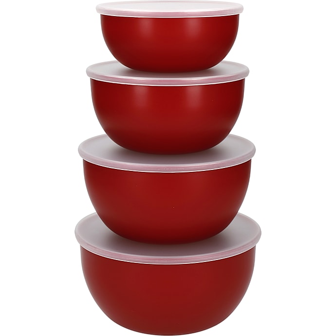 KitchenAid Skåle med låg 4-pak rød