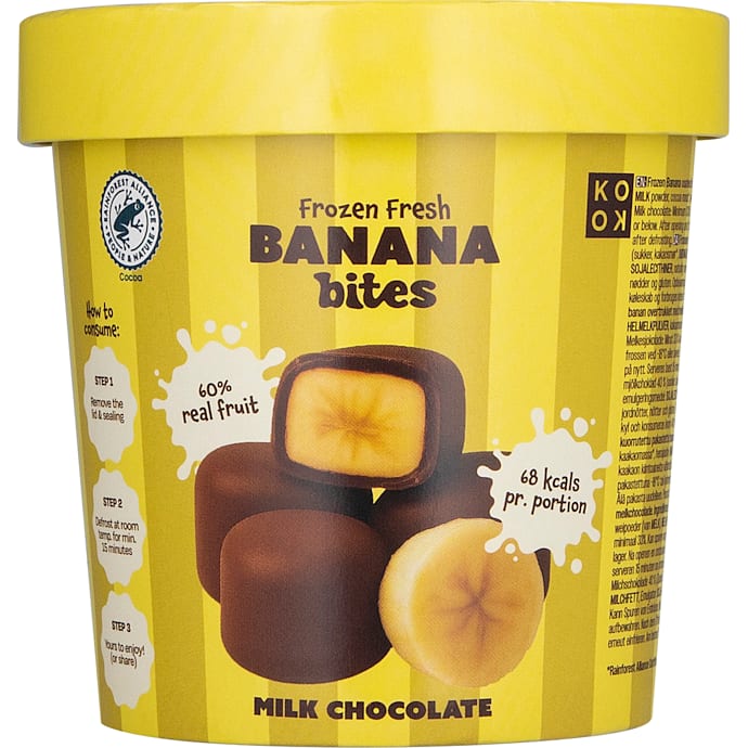 KoKo Frosne bananstykker med mælkechokolade