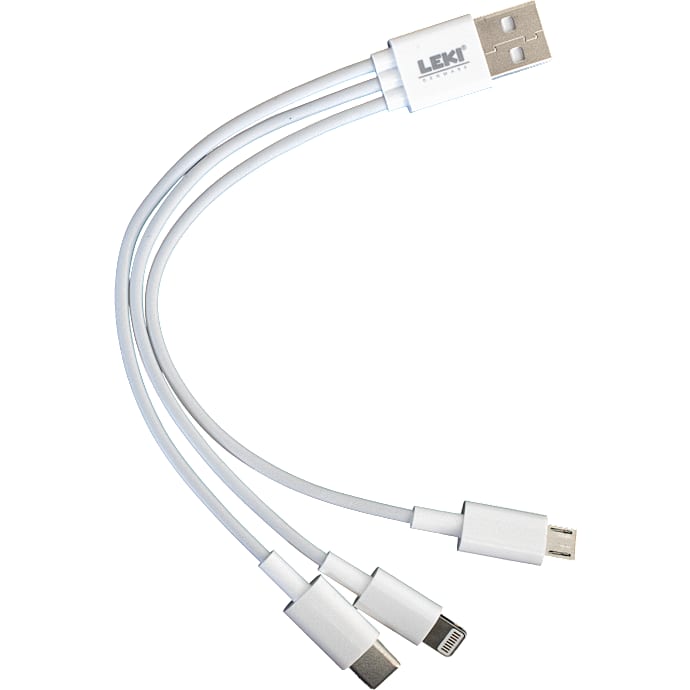 Leki kabel 3i1 20 cm - hvid