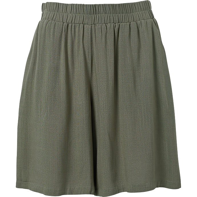 VRS dame viskose shorts str. S - oliven