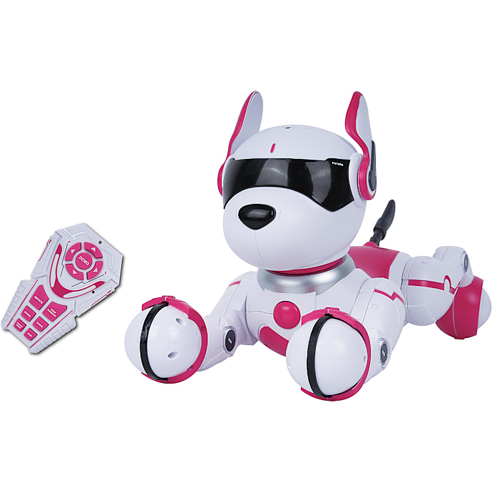 Action zone fjernstyret robot hund - lyserød