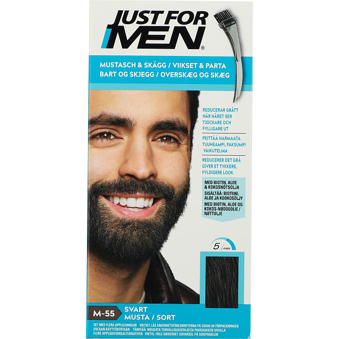 Just For Men Permanent Skægfarve M-55 Sort