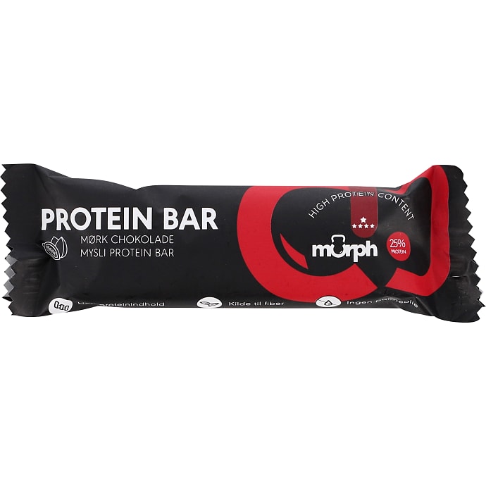 Proteinbar m. peanuts og mørk chokolade